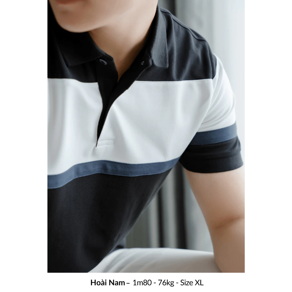 Áo Thun Polo STRIPED BLOCK LEEVUS Phối Màu CVC APL312