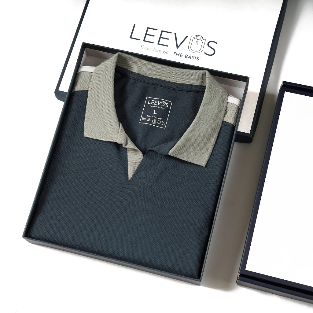Áo Thun Polo V-NECK CVC LEEVUS Phối Bo APL318