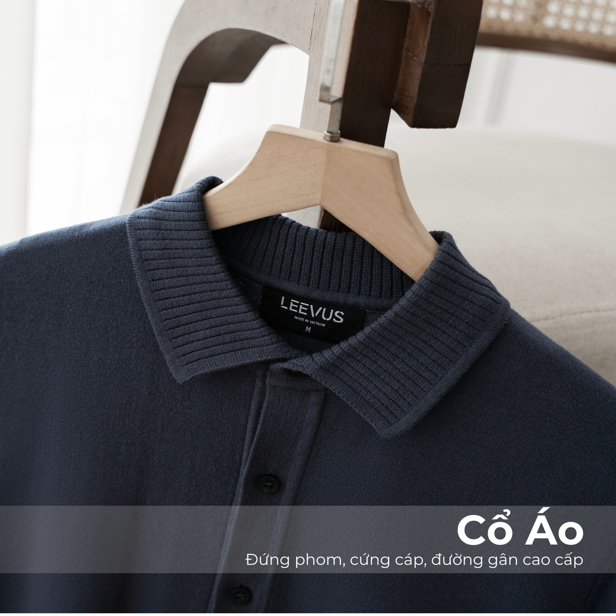 Áo Sơ Mi Nam Dệt Kim RIBBED-COLLAR APL358