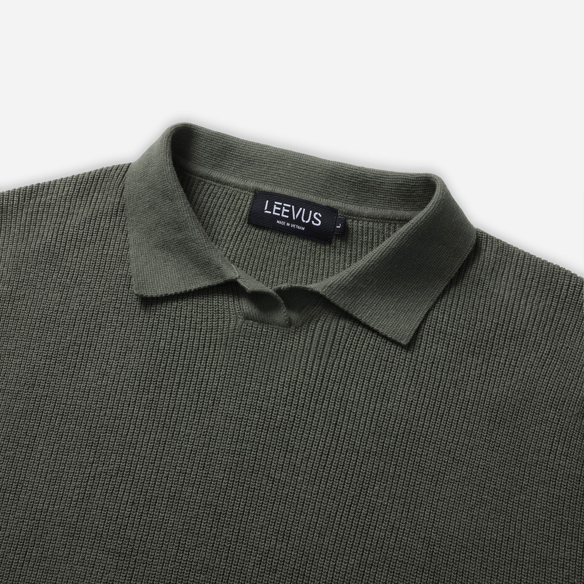 Áo Polo Dệt Kim Leevus Ribbed Knit APL353