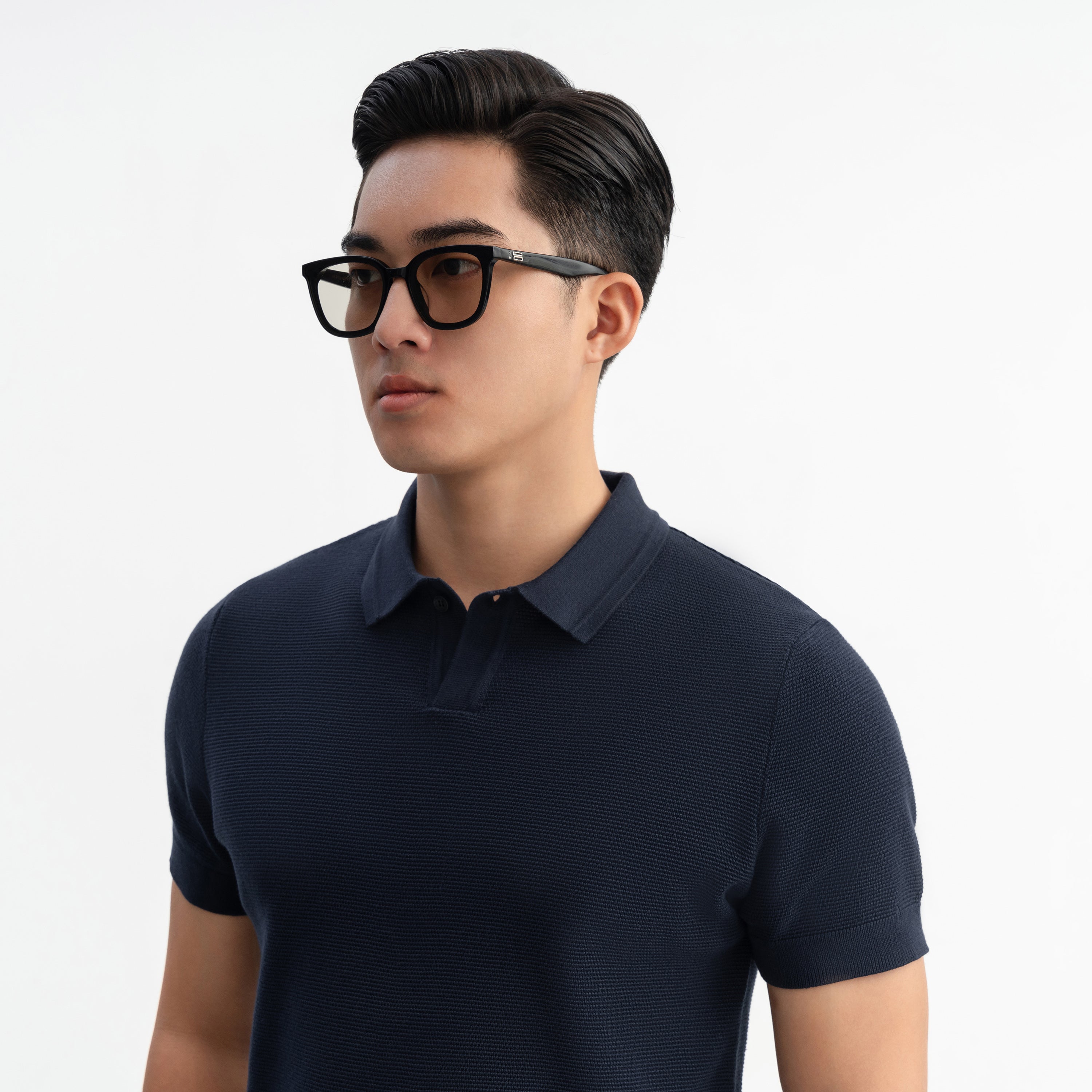 Áo Polo Dệt Kim GATA KNIT Xanh Navy APL332