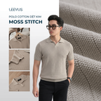 Áo Polo Dệt Kim MOSS STITCH V-Neck APL355