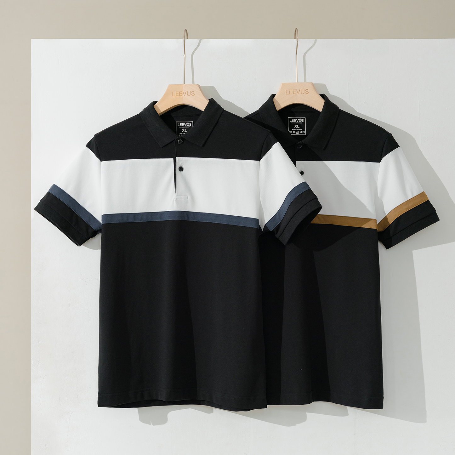 Áo Thun Polo STRIPED BLOCK LEEVUS Phối Màu CVC APL312