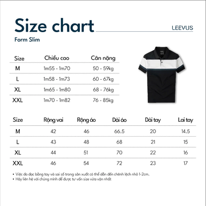 Áo Thun Polo STRIPED BLOCK LEEVUS Phối Màu CVC APL312