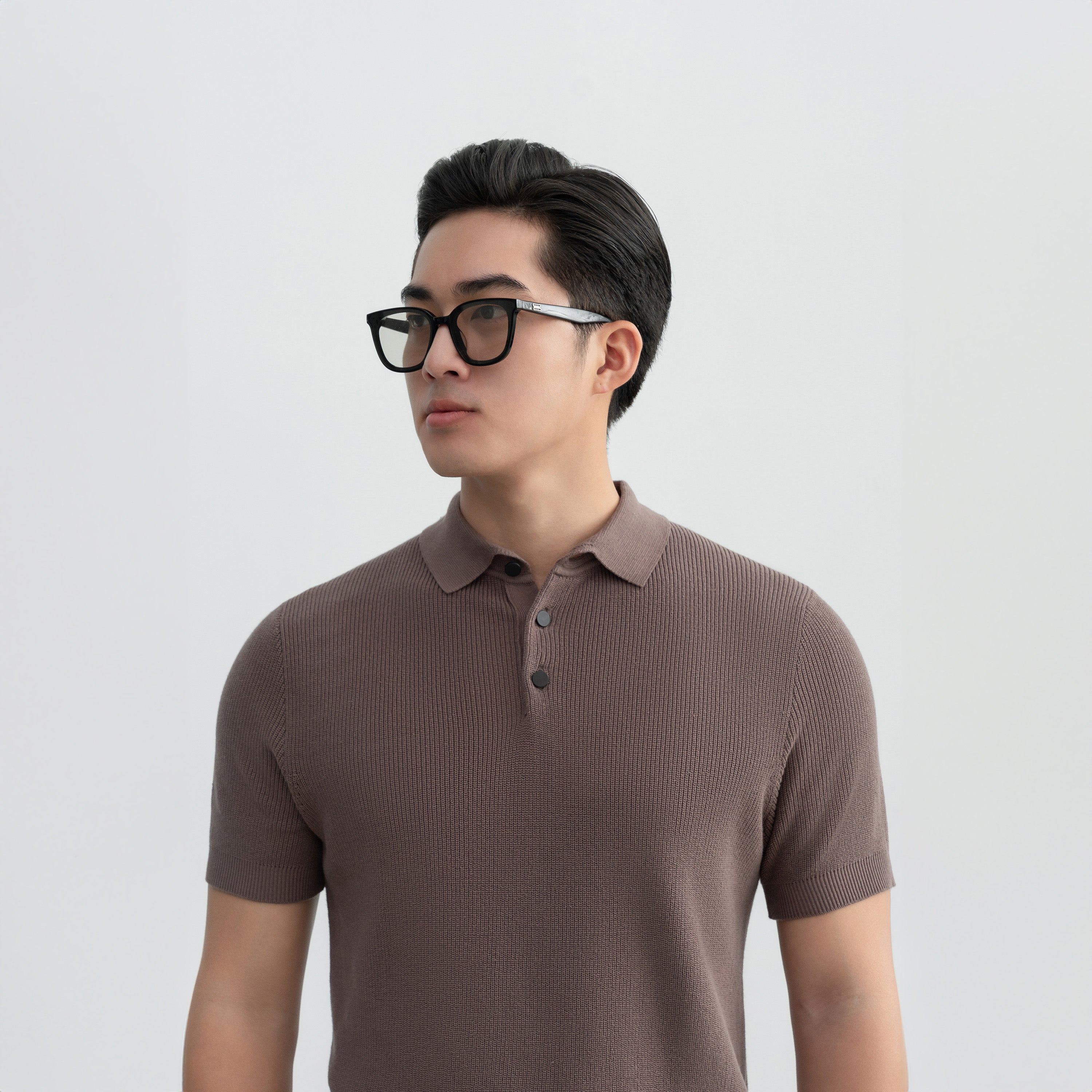 Áo Polo Dệt Kim Rib Basic Knit 100% cotton LEEVUS APL343
