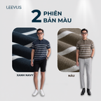 Áo Polo nam DỆT KIM MIX STRIPE, kiểu dệt Ribbed APL354