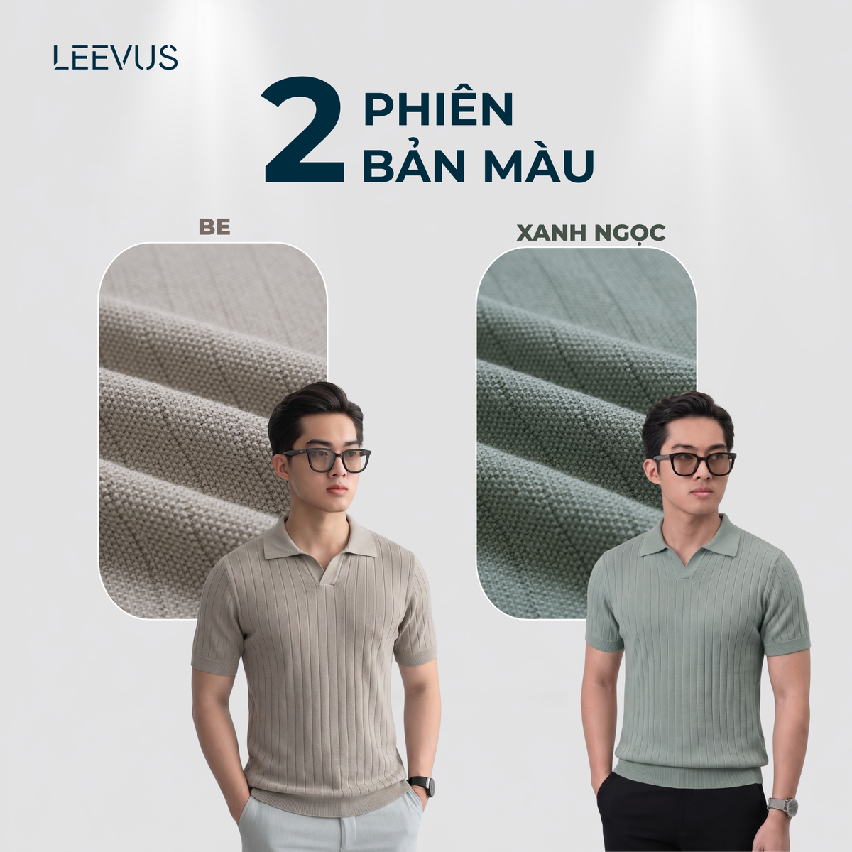 Áo Polo Dệt Kim MOSS STITCH V-Neck APL355