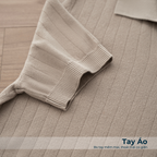 Áo Polo Dệt Kim MOSS STITCH V-Neck APL355