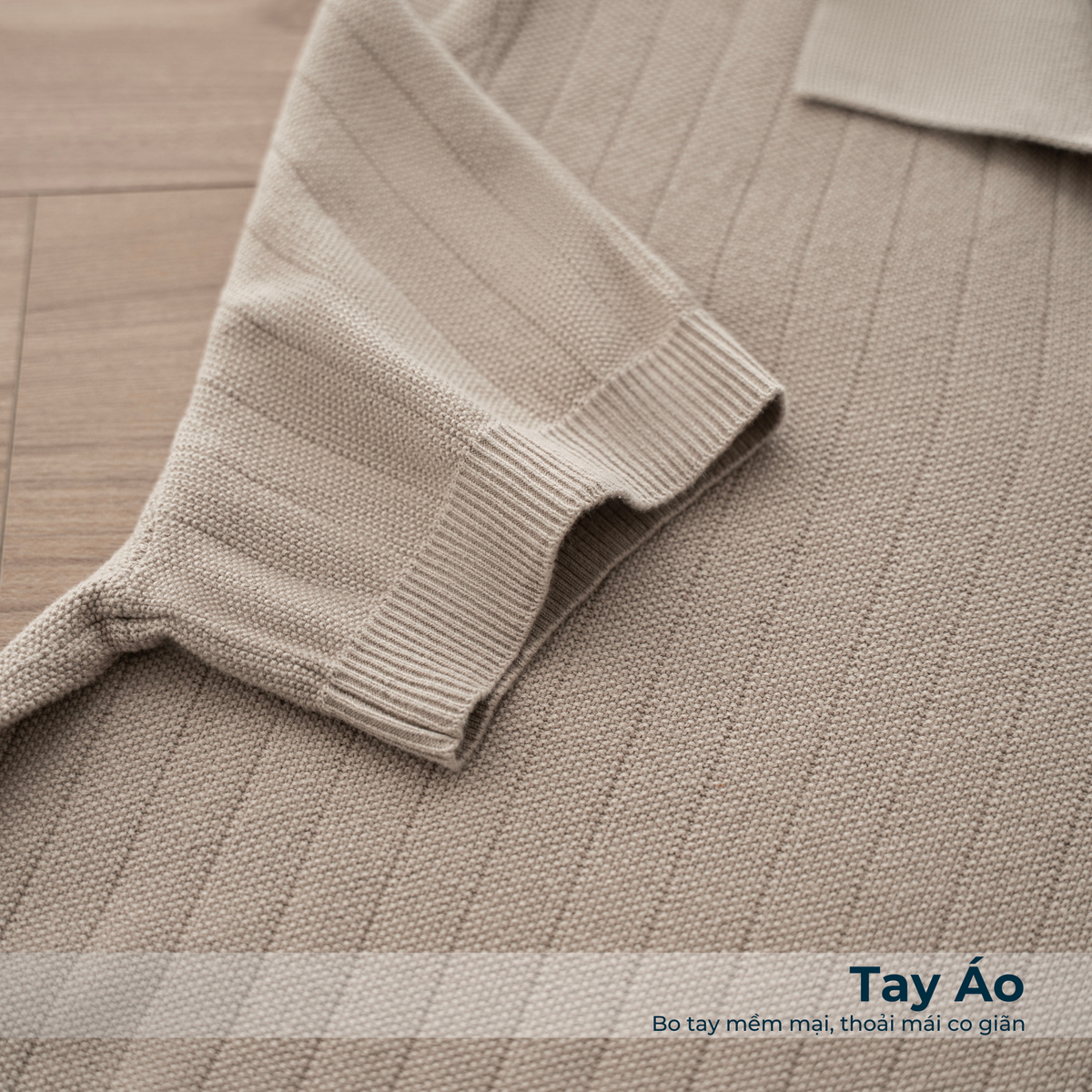 Áo Polo Dệt Kim MOSS STITCH V-Neck APL355