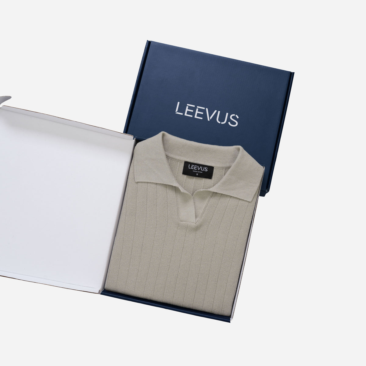Áo Polo Dệt Kim MOSS STITCH V-Neck APL355