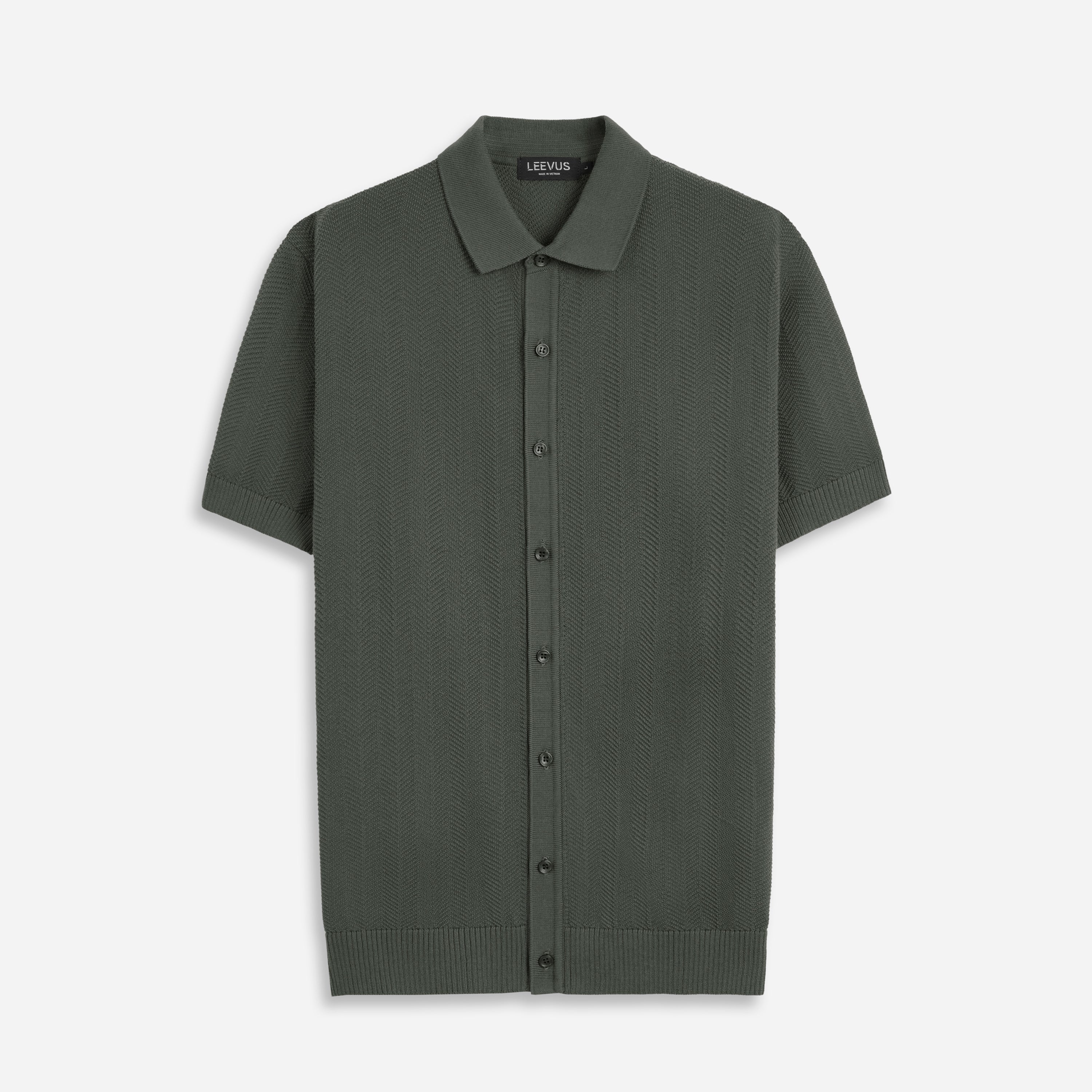 Áo Polo Dệt Kim Leevus HERRINGBONE KNIT APL348