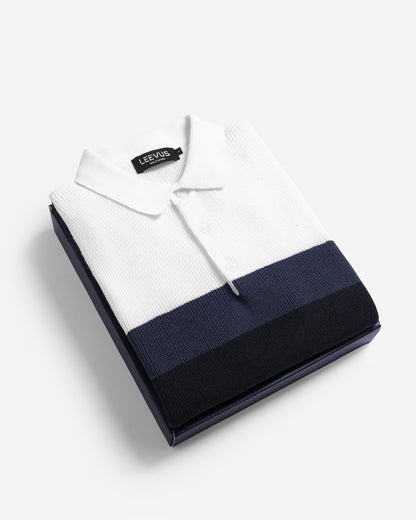 Polo Cyantotype knit - LEN DỆT KIM - APL336