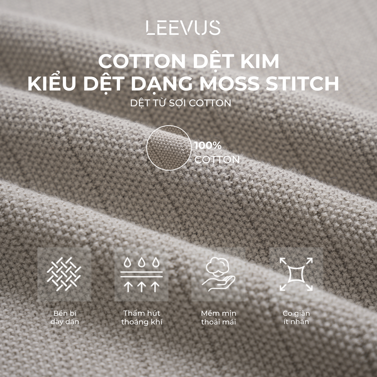 Áo Polo Dệt Kim MOSS STITCH V-Neck APL355