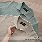 Áo Polo Dệt Kim MOSS STITCH V-Neck APL355