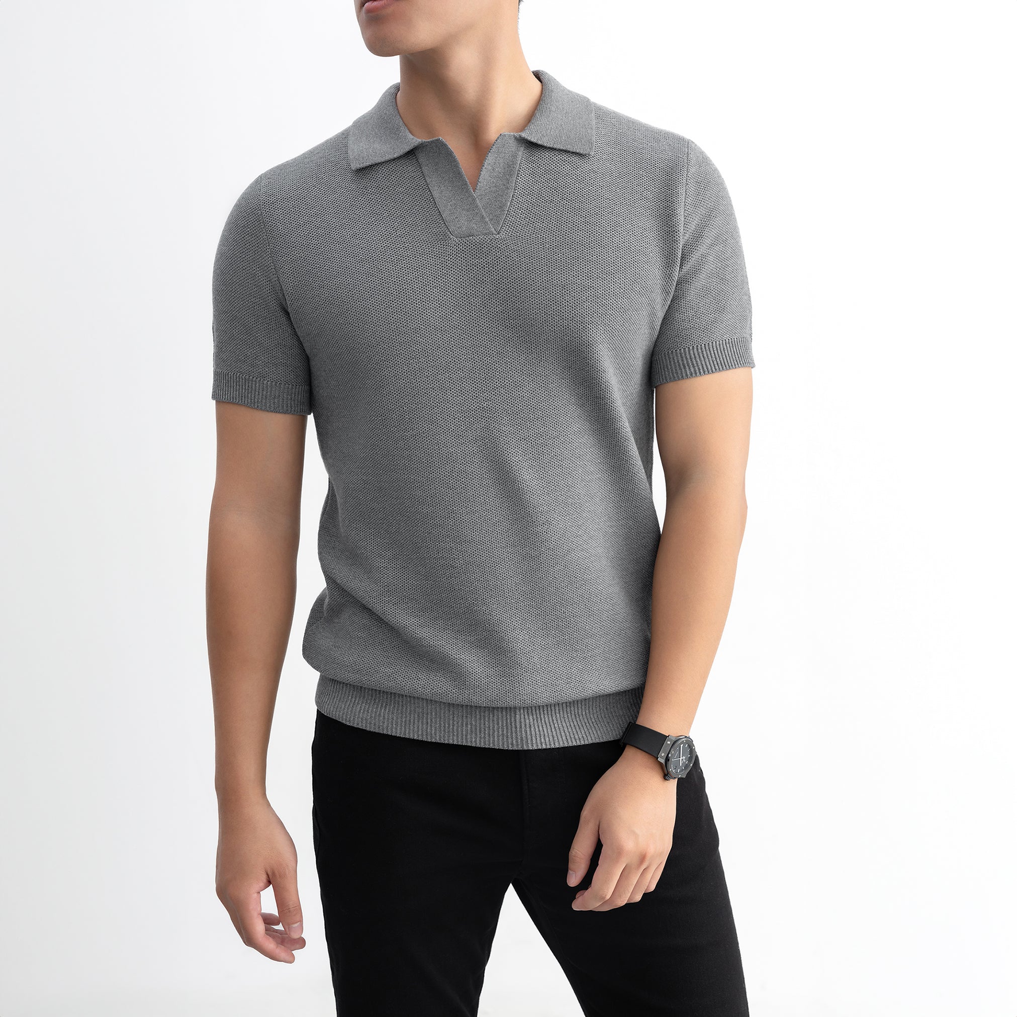 Áo Polo Dệt Kim VNeck Knit APL335