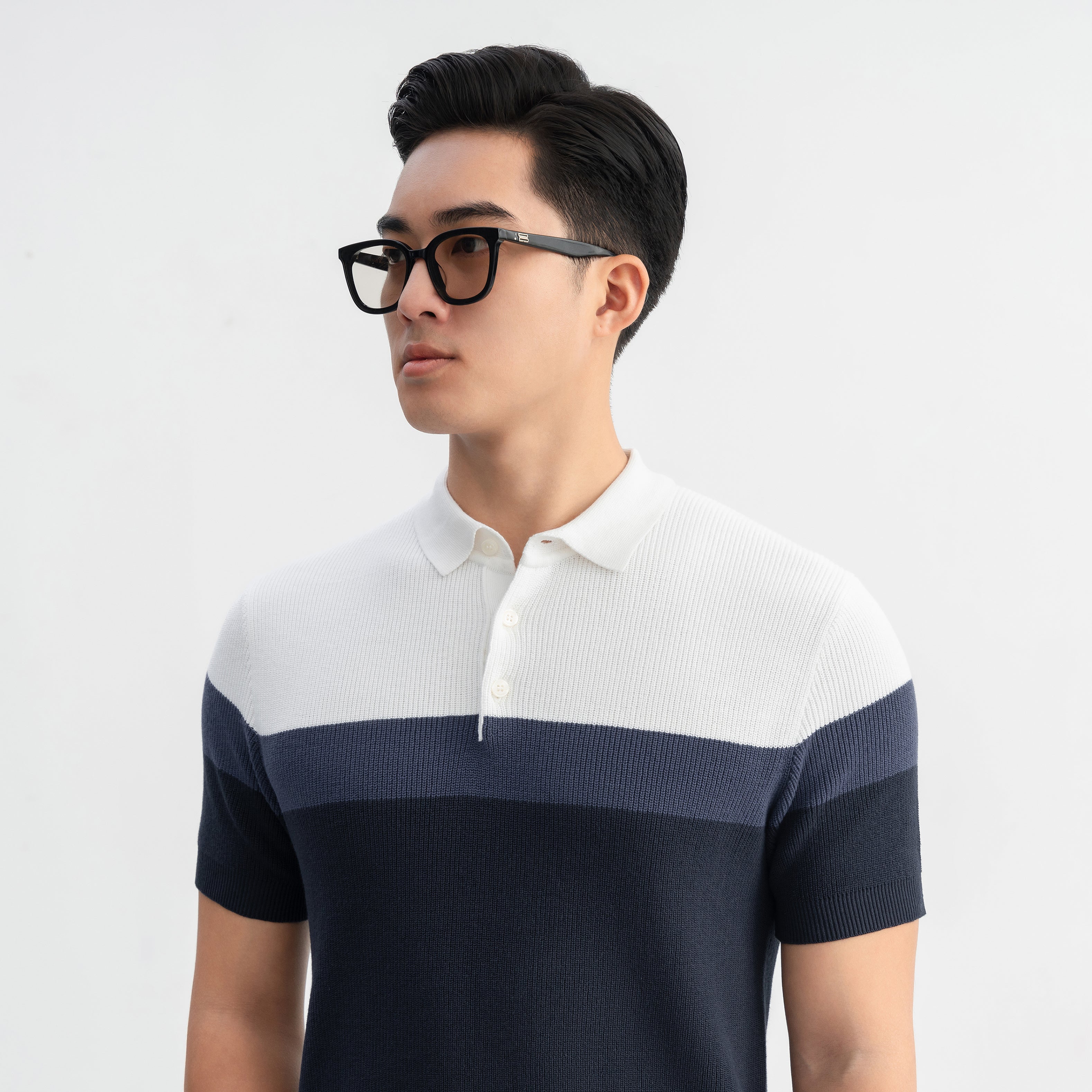 Áo Polo Cyantotype knit LEN DỆT KIM APL336