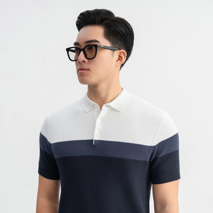 Polo Cyantotype knit - LEN DỆT KIM - APL336