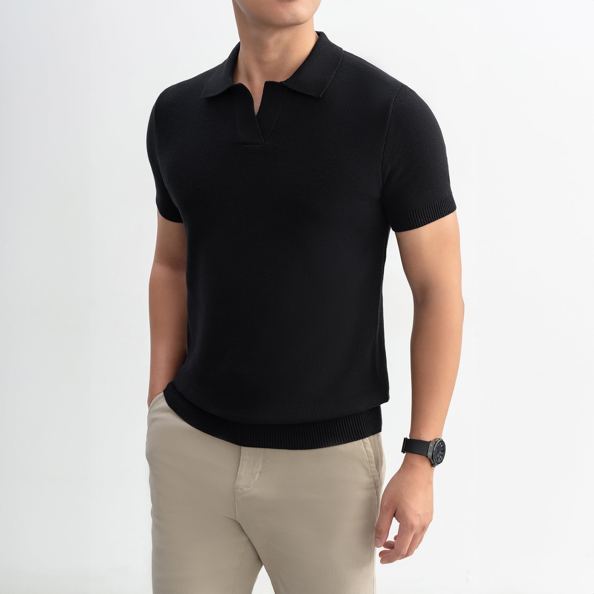 Áo Polo Dệt Kim VNeck Knit APL335