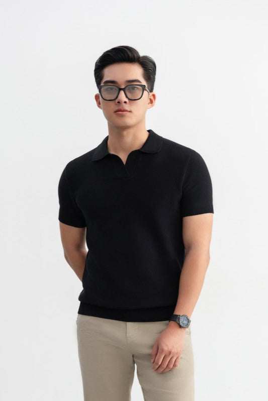 Polo VNeck Knit - LEN DỆT KIM - APL335