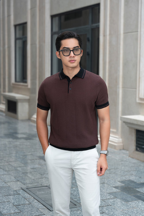 Áo Polo Dệt Kim Leevus Bobble Stitch APL350