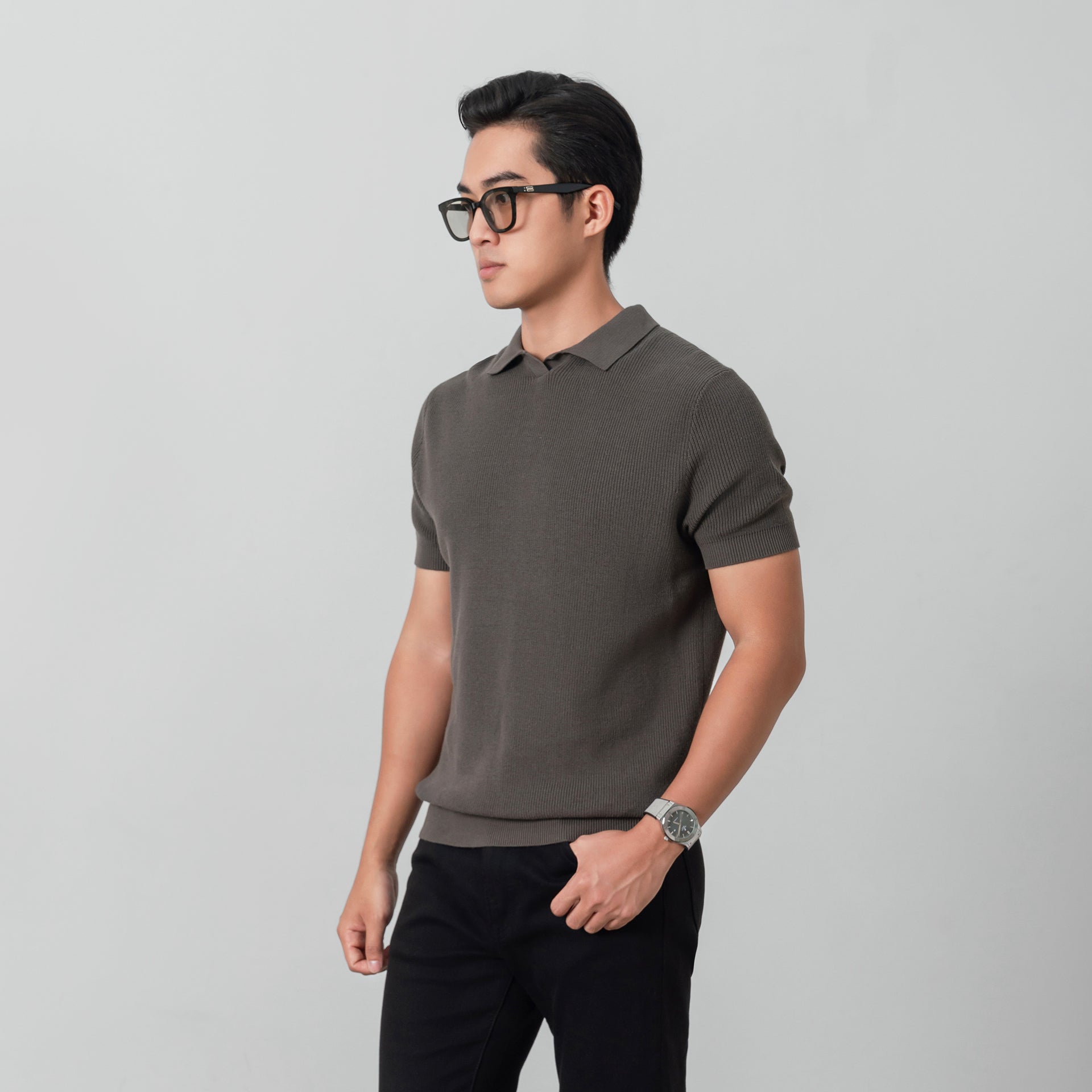 Áo Polo Dệt Kim Leevus Ribbed Knit APL353