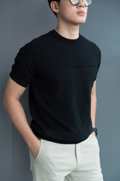 Mix Ribbed T-shirt - LEN DỆT KIM - AT30