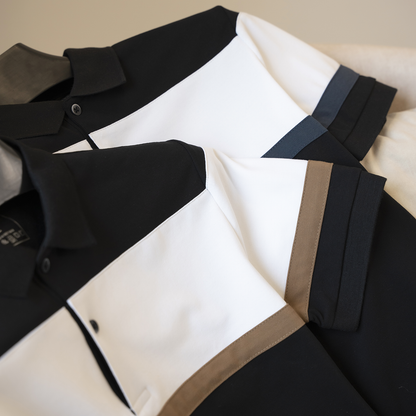 Áo Thun Polo STRIPED BLOCK LEEVUS Phối Màu CVC APL312