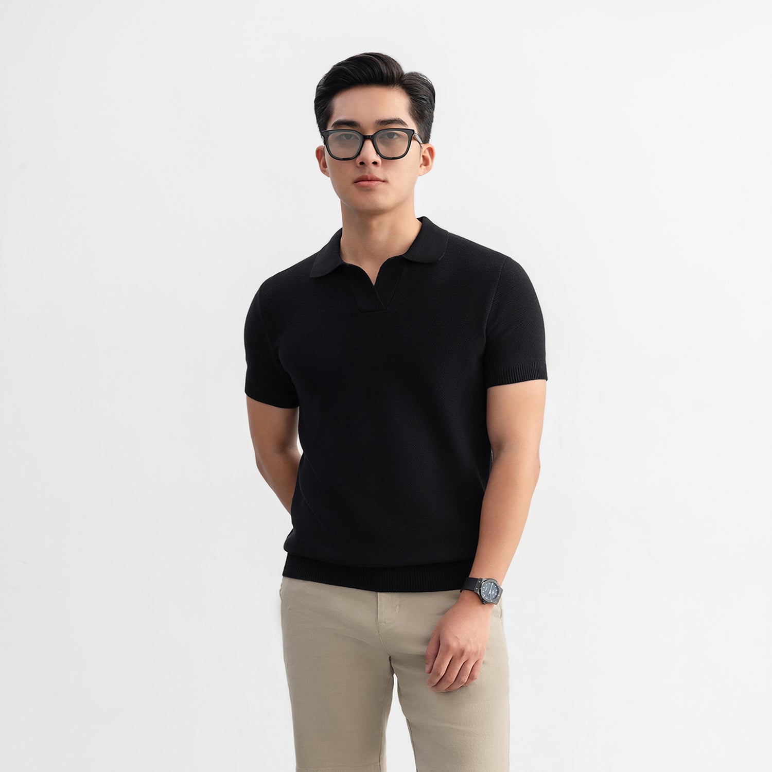 Áo Polo Dệt Kim VNeck Knit APL335