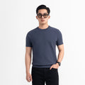 Áo thun cổ tròn dệt kim Diagonal Weave Leevus AT43