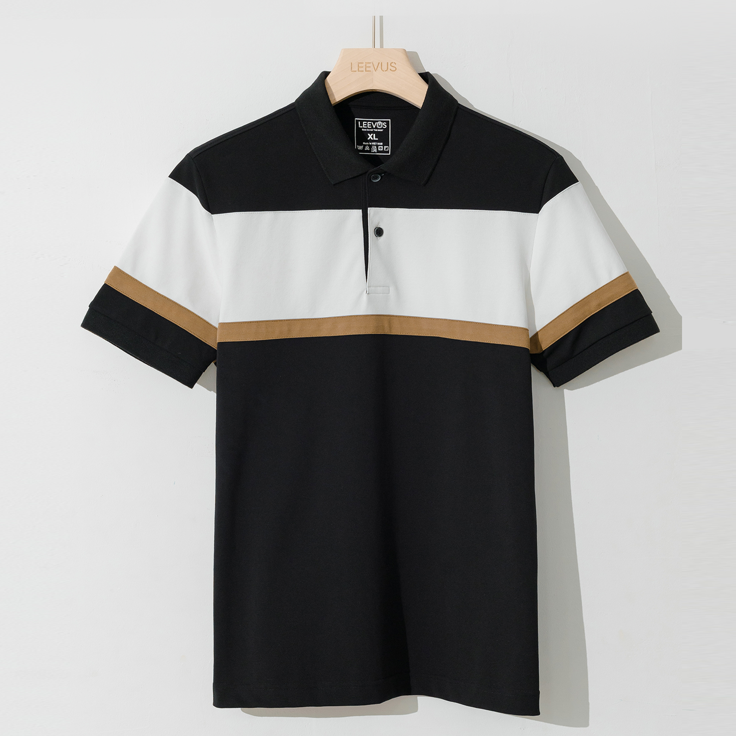 Áo Thun Polo STRIPED BLOCK LEEVUS Phối Màu CVC APL312