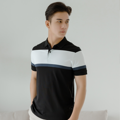Áo Thun Polo STRIPED BLOCK LEEVUS Phối Màu CVC APL312